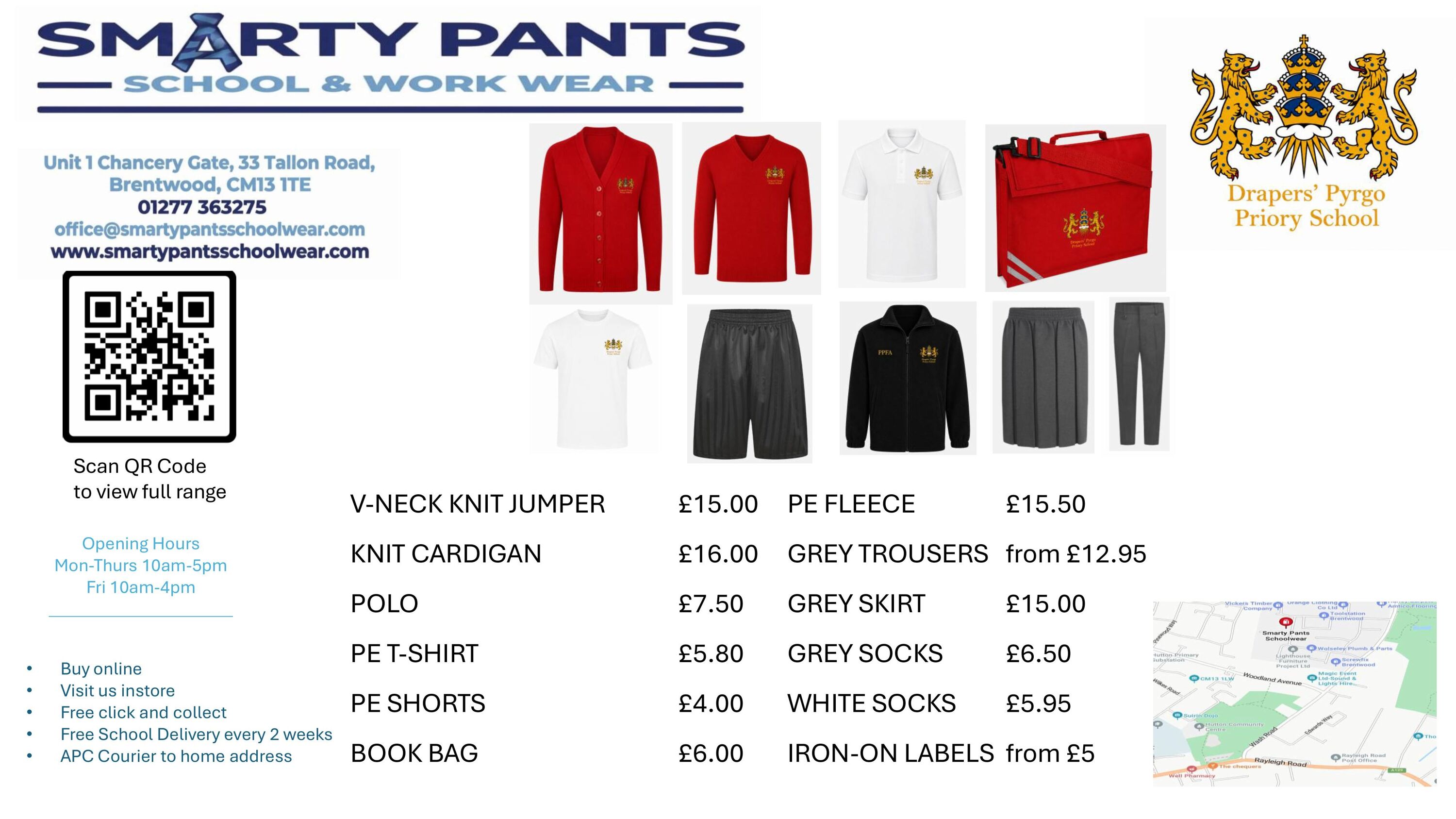 Uniform price list